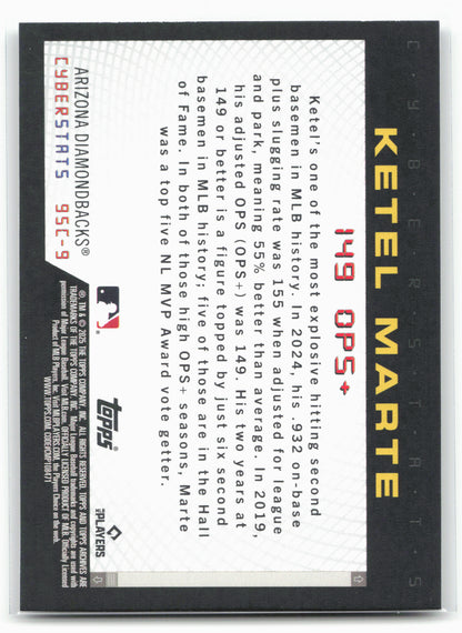 2025 Topps Archives #95C-9 Ketel Marte 1995 Topps Cyberstats