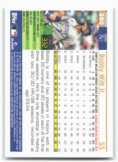 2025 Topps Archives #260 Bobby Witt Jr.