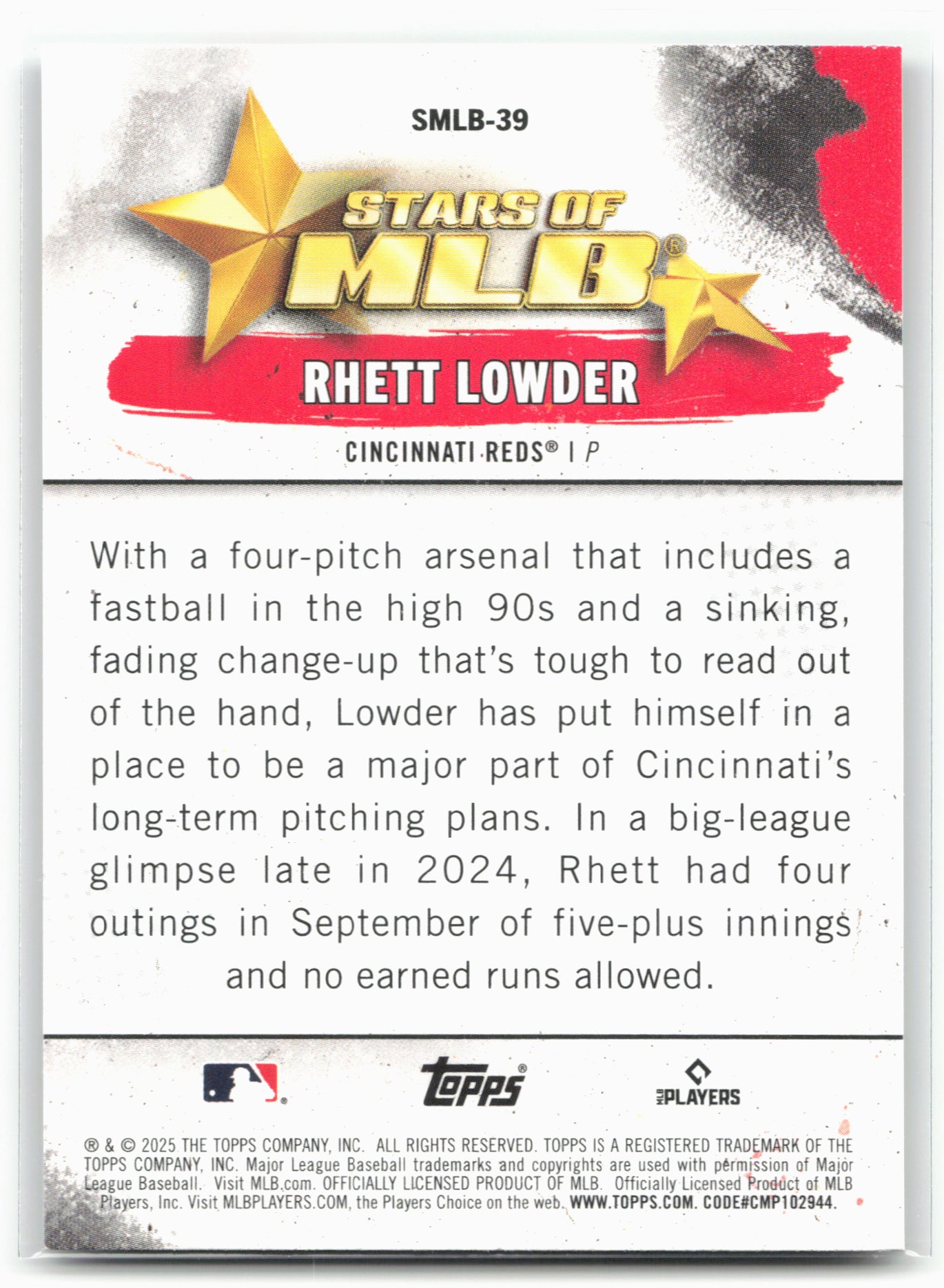 2025 Topps #SMLB-39 Rhett Lowder Stars of MLB 28929