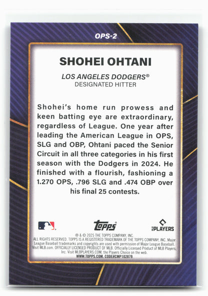 2025 Topps #OPS-2 Shohei Ohtani OPS Leaders 28932