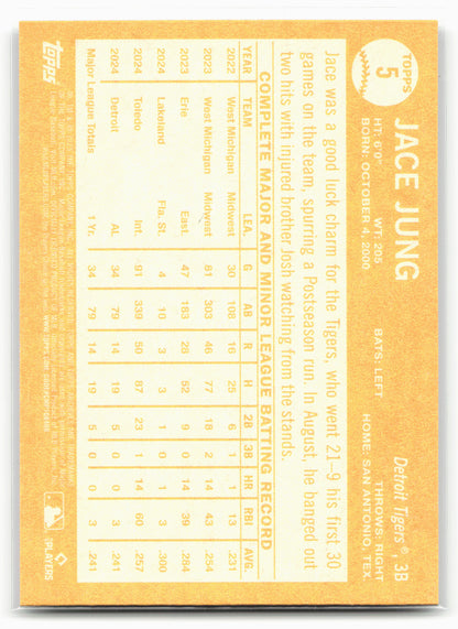2025 Topps Archives #5 Jace Jung