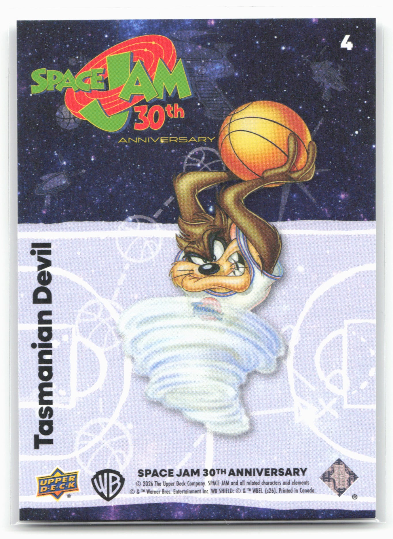 2026 Upper Deck Space Jam 30th Anniversary #4 Tasmanian Devil