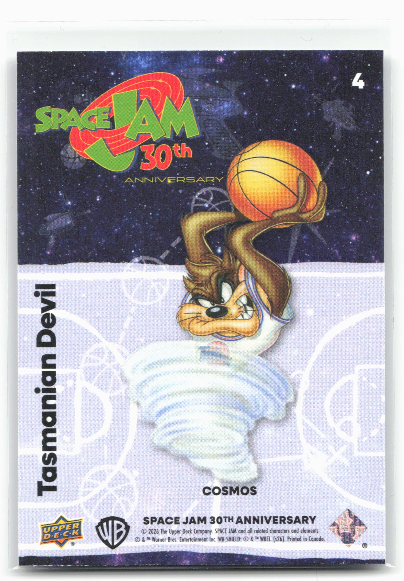 2026 Upper Deck Space Jam 30th Anniversary #4 Tasmanian Devil Cosmos