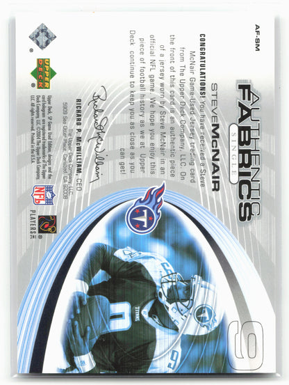 2004 SP Game Used #AF-SM Steve McNair Authentic Fabrics