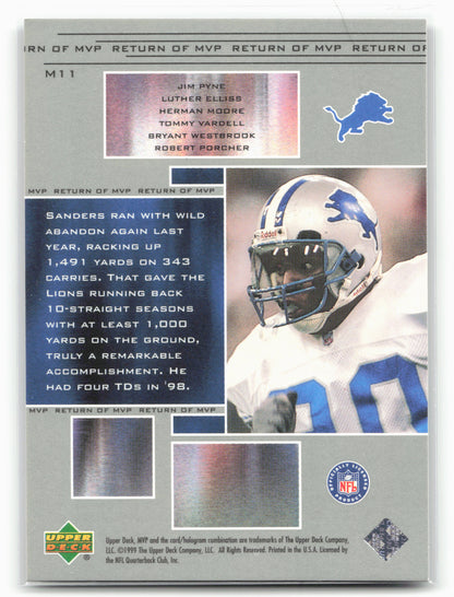 1999 Upper Deck MVP #M11 Barry Sanders MVP Theatre