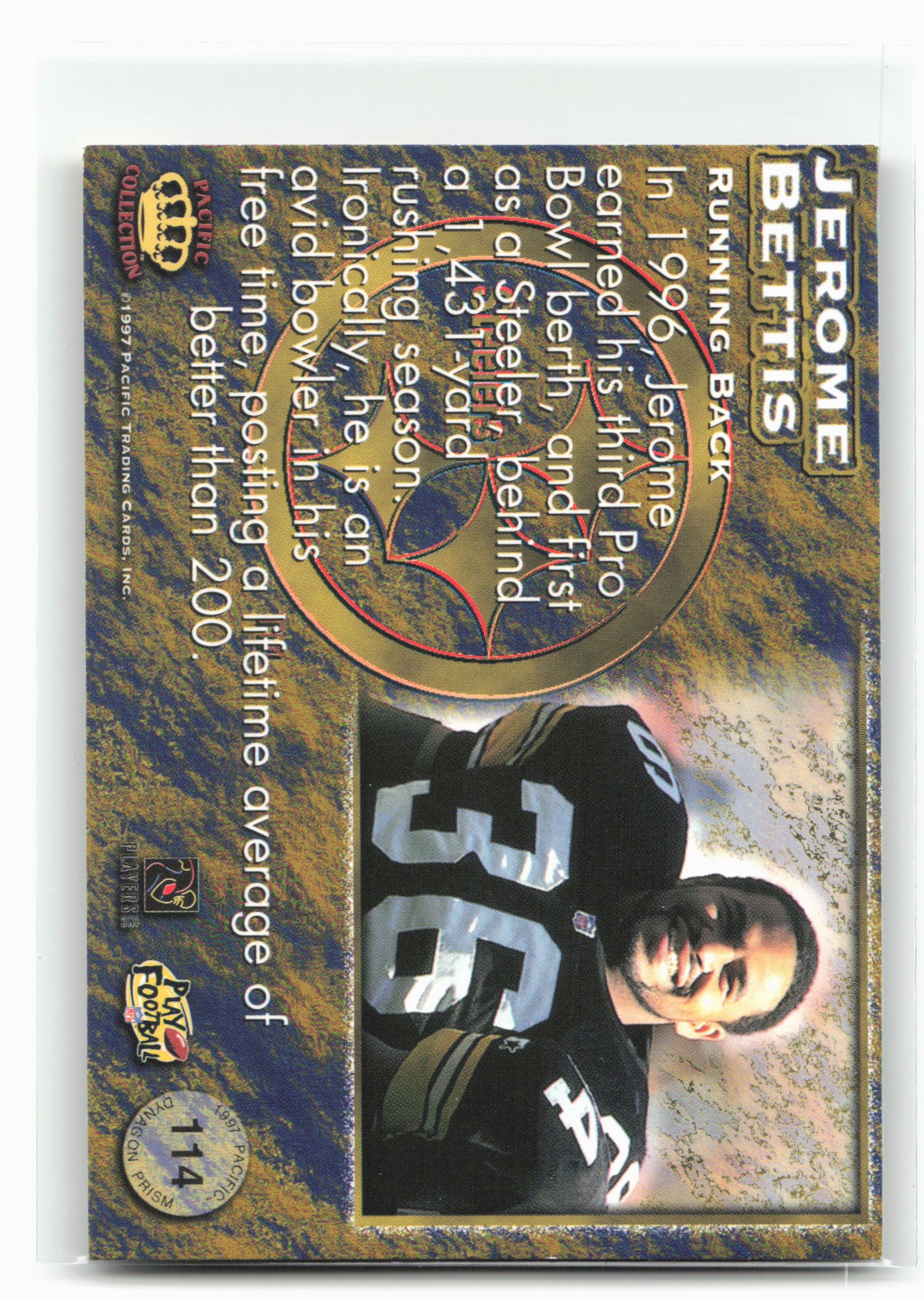 1997 Pacific Dynagon Prism #114 Jerome Bettis Red