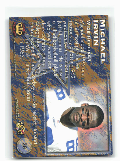 1997 Pacific Dynagon Prism #38 Michael Irvin Red