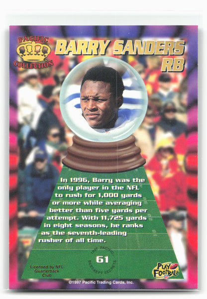 1997 Pacific Dynagon Prism #61 Barry Sanders Best Kept Secrets 28991