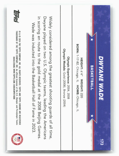 2024 Topps Chrome U.S. Olympics & Paralympic Hopefuls #173 Dwyane Wade