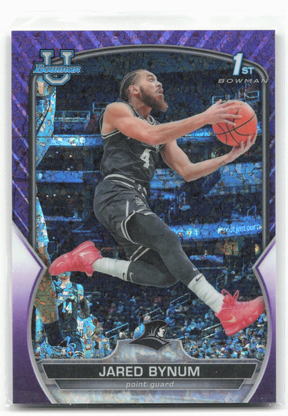 2022-23 Bowman University Chrome #23 Jared Bynum Purple Mini-Diamond #/399