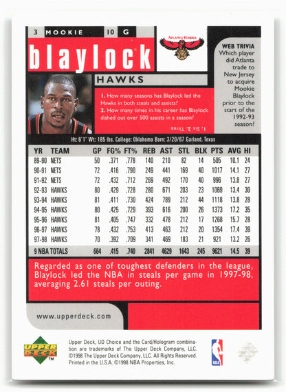 1998-99 UD Choice Preview #3 Mookie Blaylock 29037