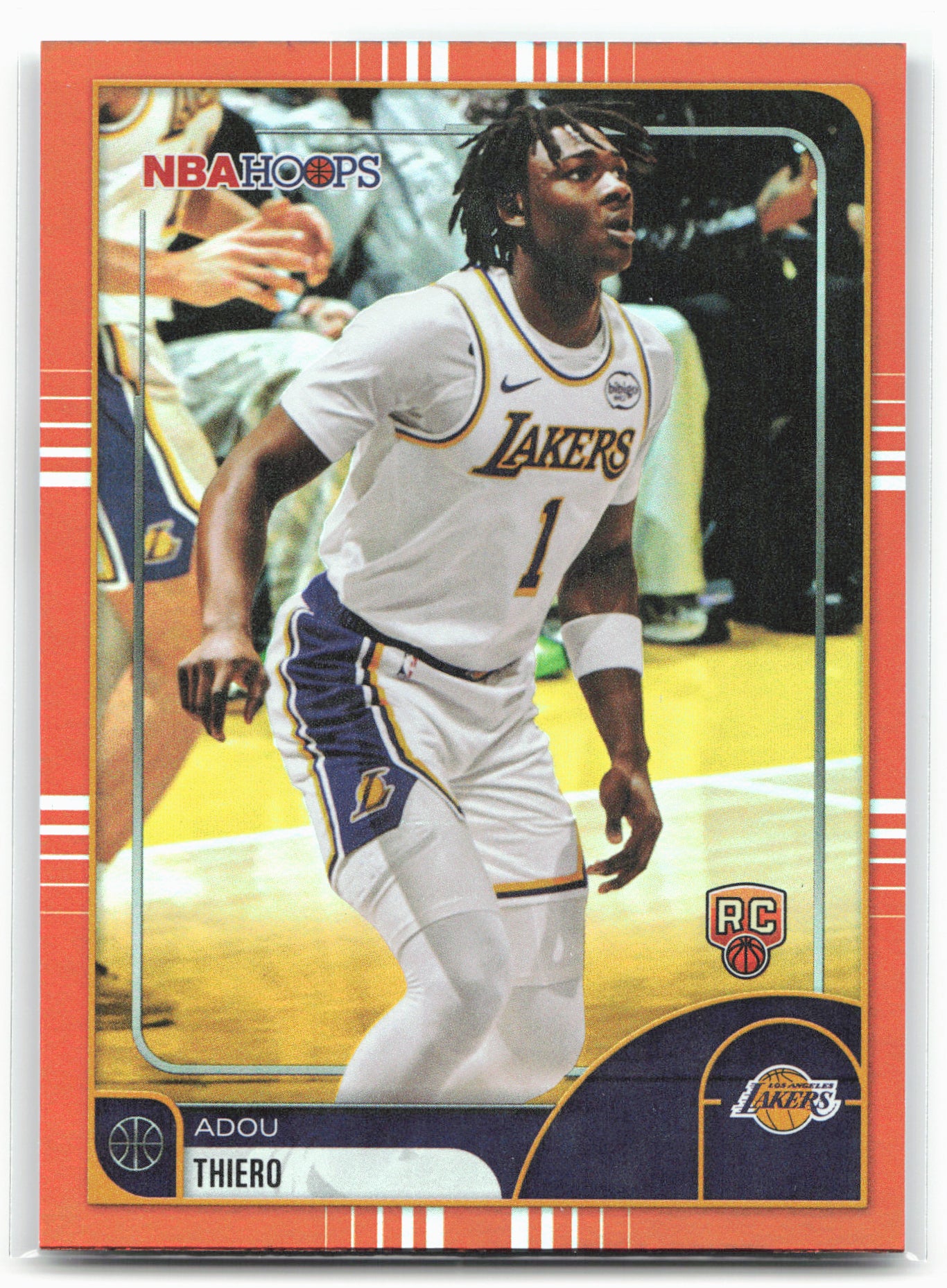 2025-26 Hoops #182 Adou Thiero Orange Hoops