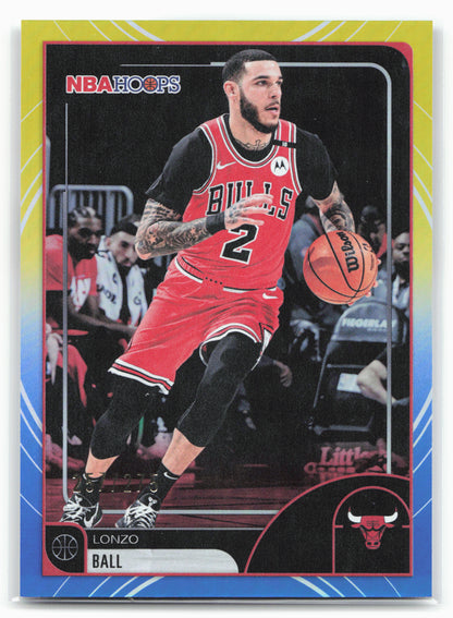 2025-26 Hoops #98 Lonzo Ball Rainbow Blue & Yellow #/275