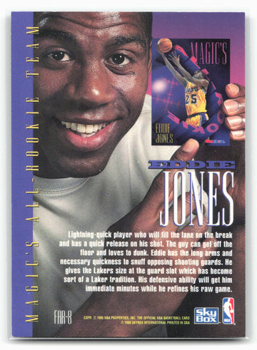 1994-95 Hoops #FAR-8 Eddie Jones Magic's All-Rookies Foil-Tech 29047