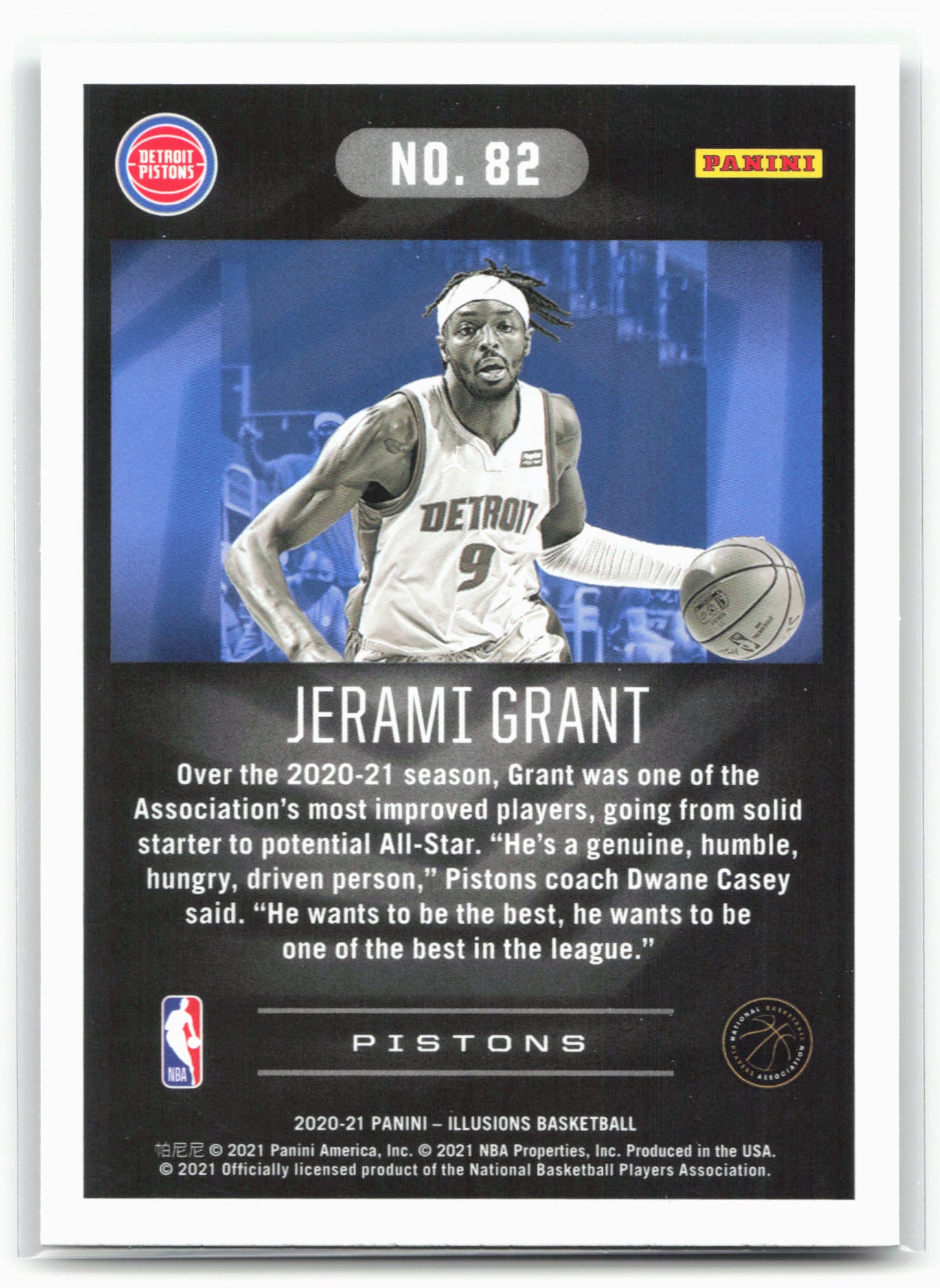 2020-21 Panini Illusions #82 Jerami Grant Emerald 29057