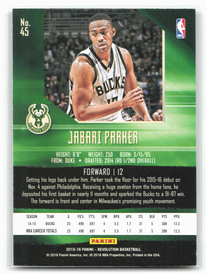 2015-16 Panini Revolution #45 Jabari Parker 29058