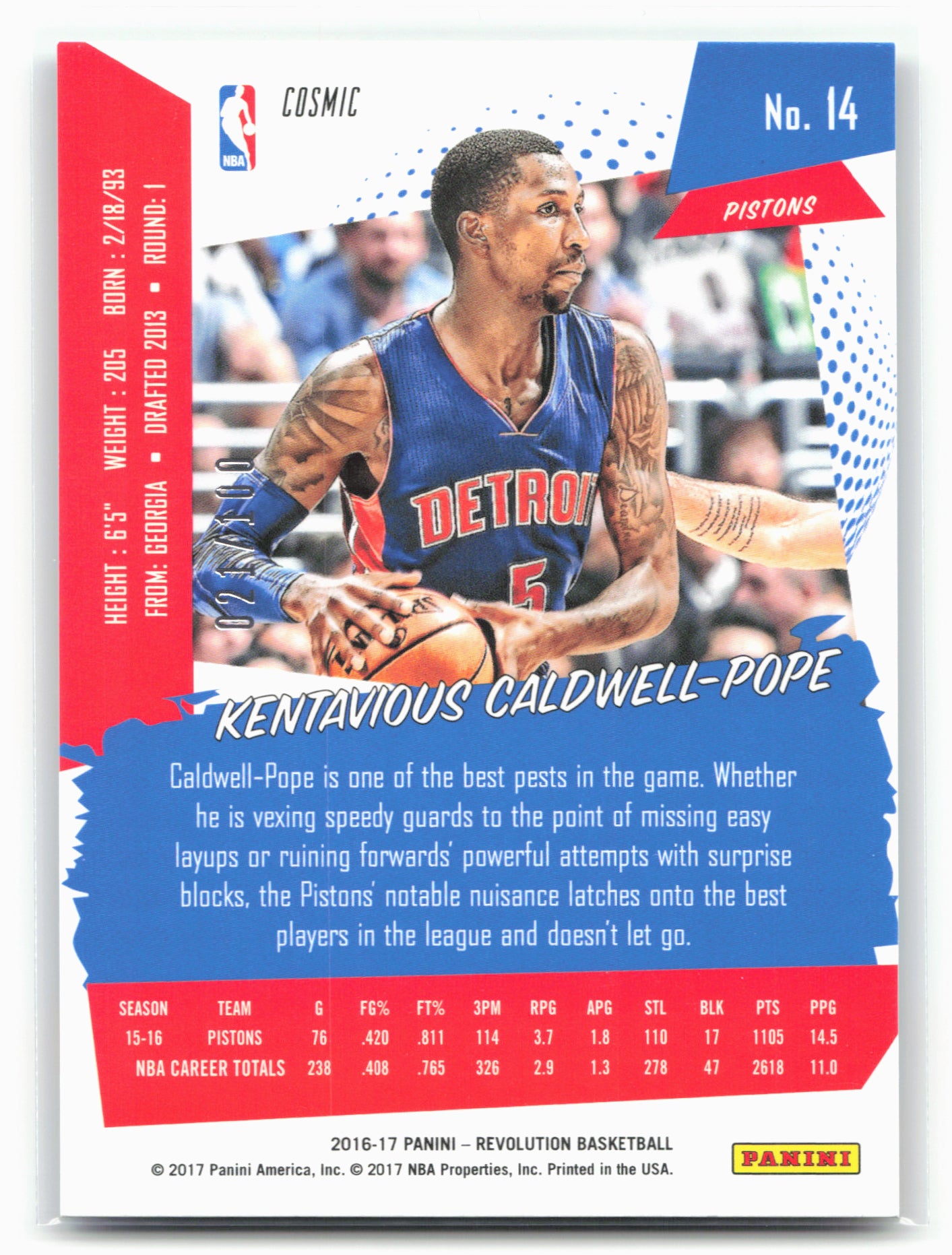 2016-17 Panini Revolution #14 Kentavious Caldwell-Pope Cosmic 29059