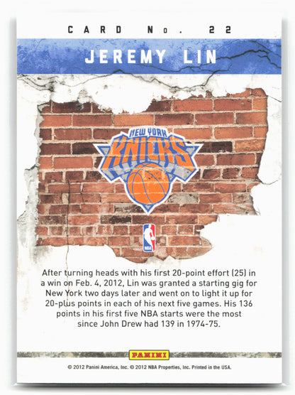 2011-12 Panini Past & Present #22 Jeremy Lin Breakout