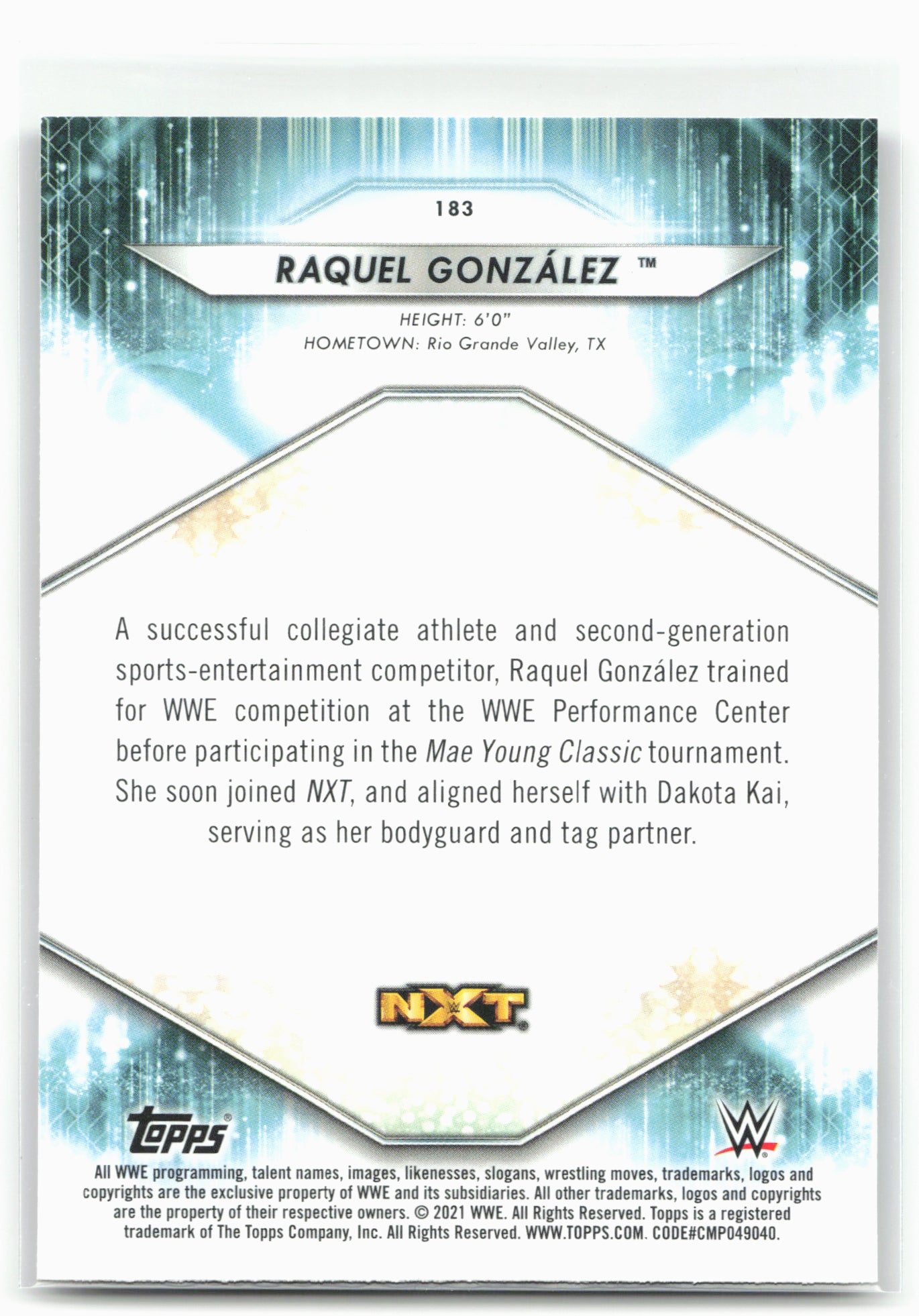 2021 Topps WWE #183 Raquel González 29064