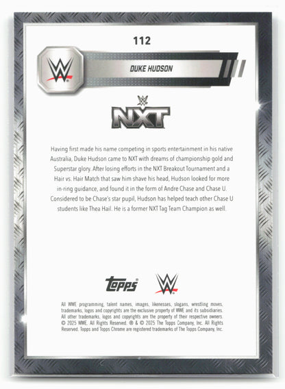 2025 Topps Chrome WWE #112 Duke Hudson Sepia Refractor 29070