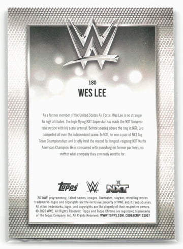 2026 Topps Chrome WWE #180 Wes Lee X-Fractor
