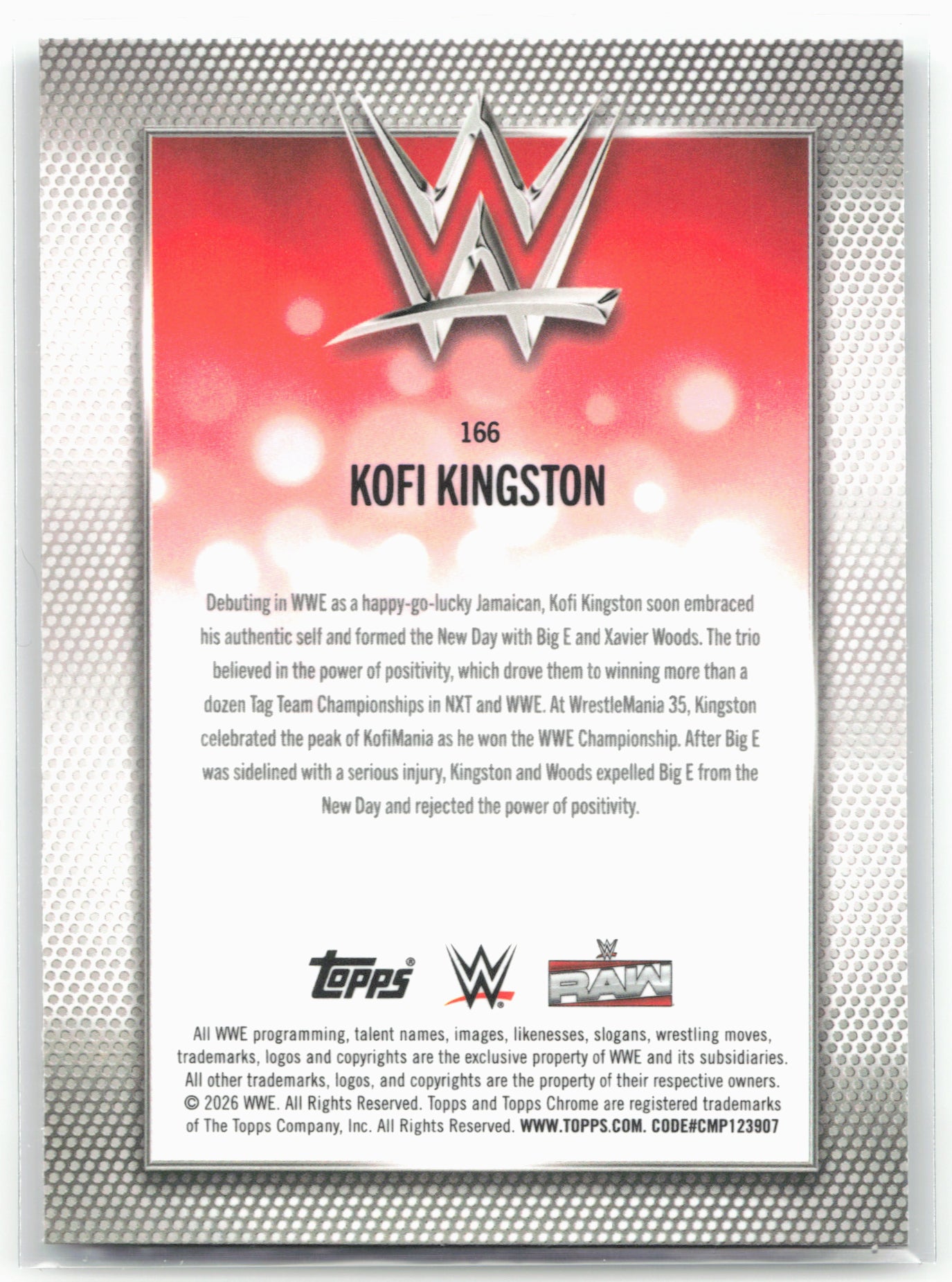 2026 Topps Chrome WWE #166 Kofi Kingston X-Fractor