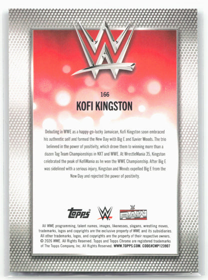 2026 Topps Chrome WWE #166 Kofi Kingston X-Fractor
