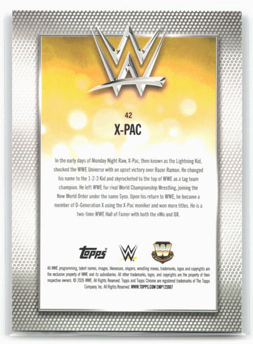 2026 Topps Chrome WWE #42 X-Pac X-Fractor