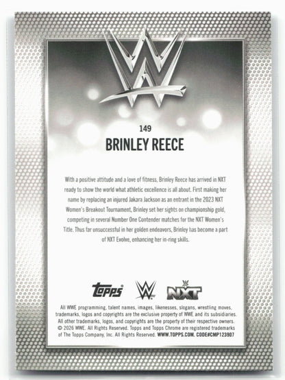 2026 Topps Chrome WWE #149 Brinley Reece X-Fractor