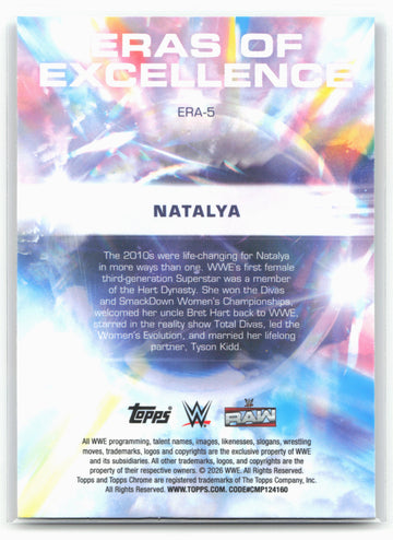 2026 Topps Chrome WWE #ERA-5 Natalya Eras of Excellence 29084