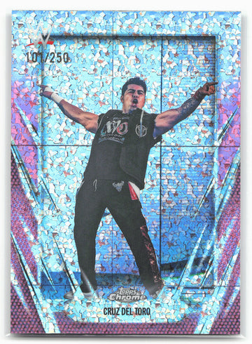 2026 Topps Chrome WWE #179 Cruz Del Toro Pink Mini-Diamonds Refractor