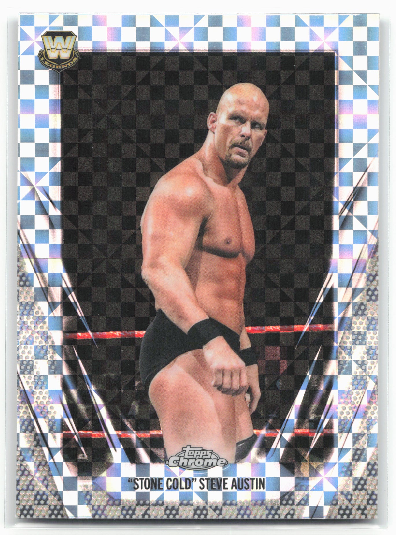 2026 Topps Chrome WWE #7 "Stone Cold" Steve Austin X-Fractor