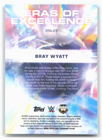 2026 Topps Chrome WWE #ERA-23 Bray Wyatt Eras of Excellence