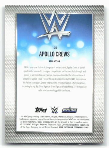 2026 Topps Chrome WWE #175 Apollo Crews Refractor 29090