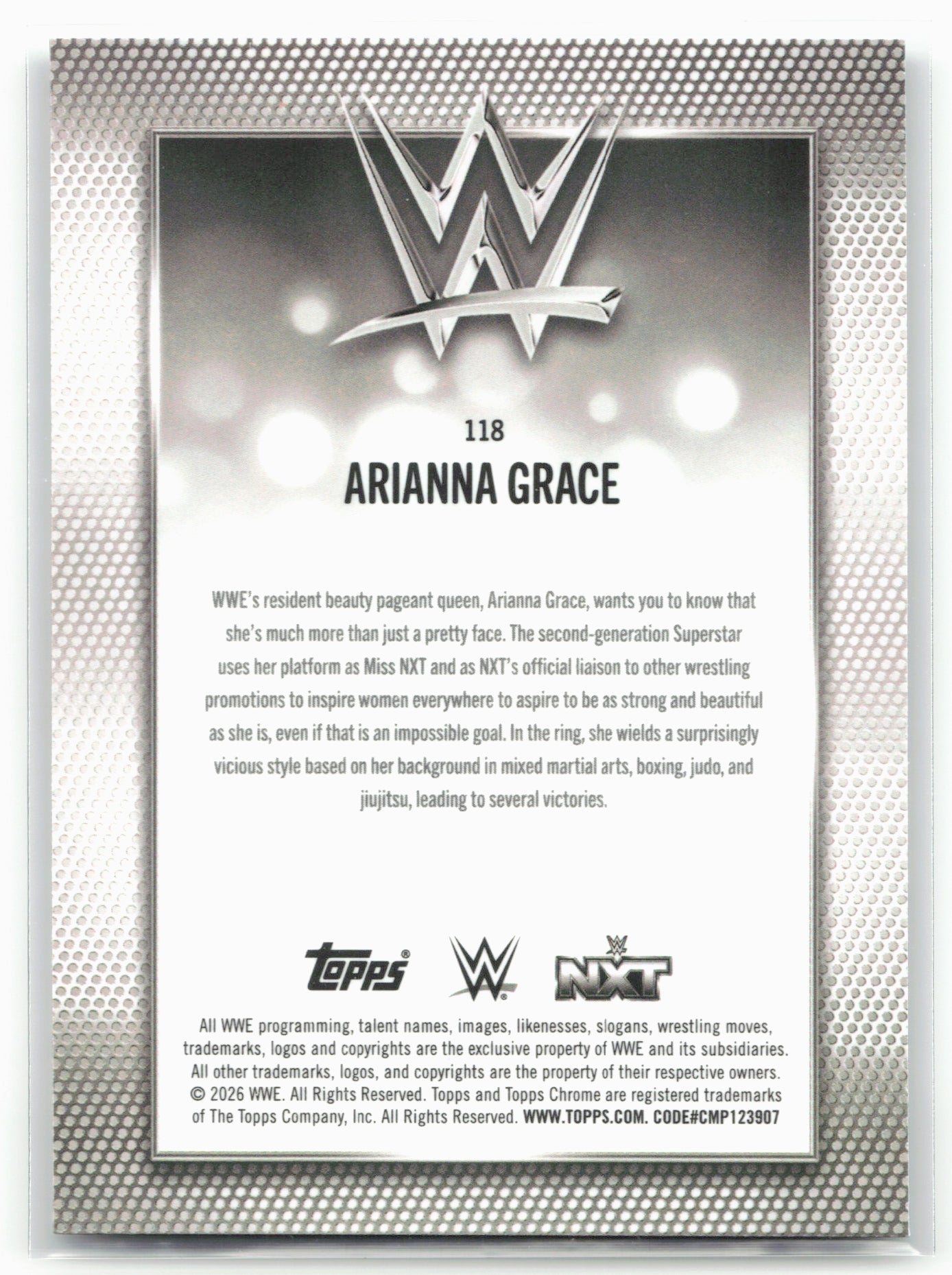 2026 Topps Chrome WWE #118 Arianna Grace X-Fractor