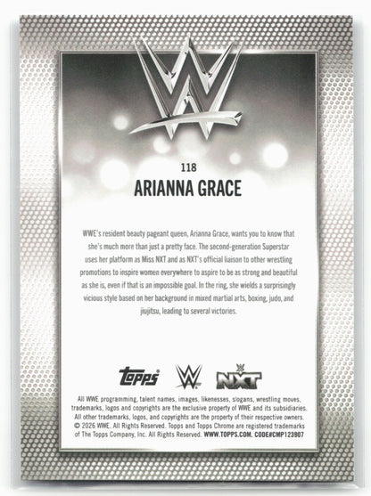 2026 Topps Chrome WWE #118 Arianna Grace X-Fractor