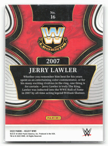 2022 Panini Select WWE #16 Jerry Lawler Hall of Fame Selections 29093