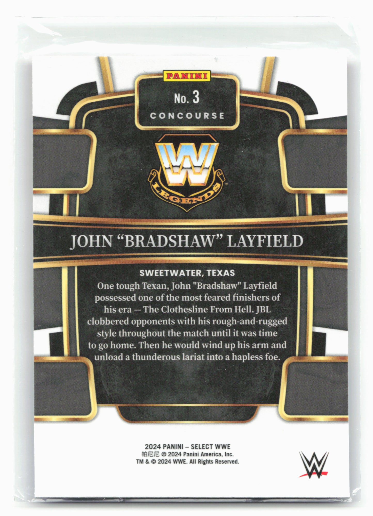 2024 Panini Select WWE #3 John "Bradshaw" Layfield Red and Blue Prizms 29095