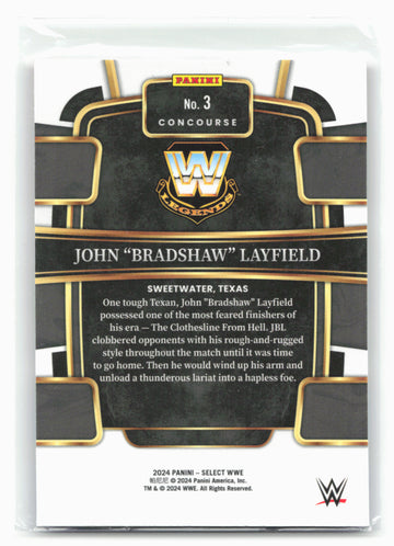 2024 Panini Select WWE #3 John "Bradshaw" Layfield Red and Blue Prizms 29095