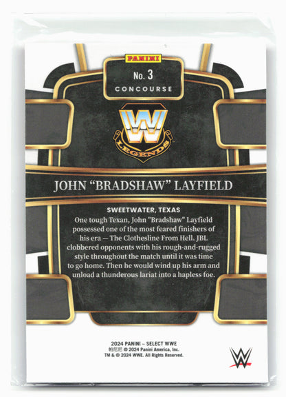 2024 Panini Select WWE #3 John "Bradshaw" Layfield Red and Blue Prizms 29095
