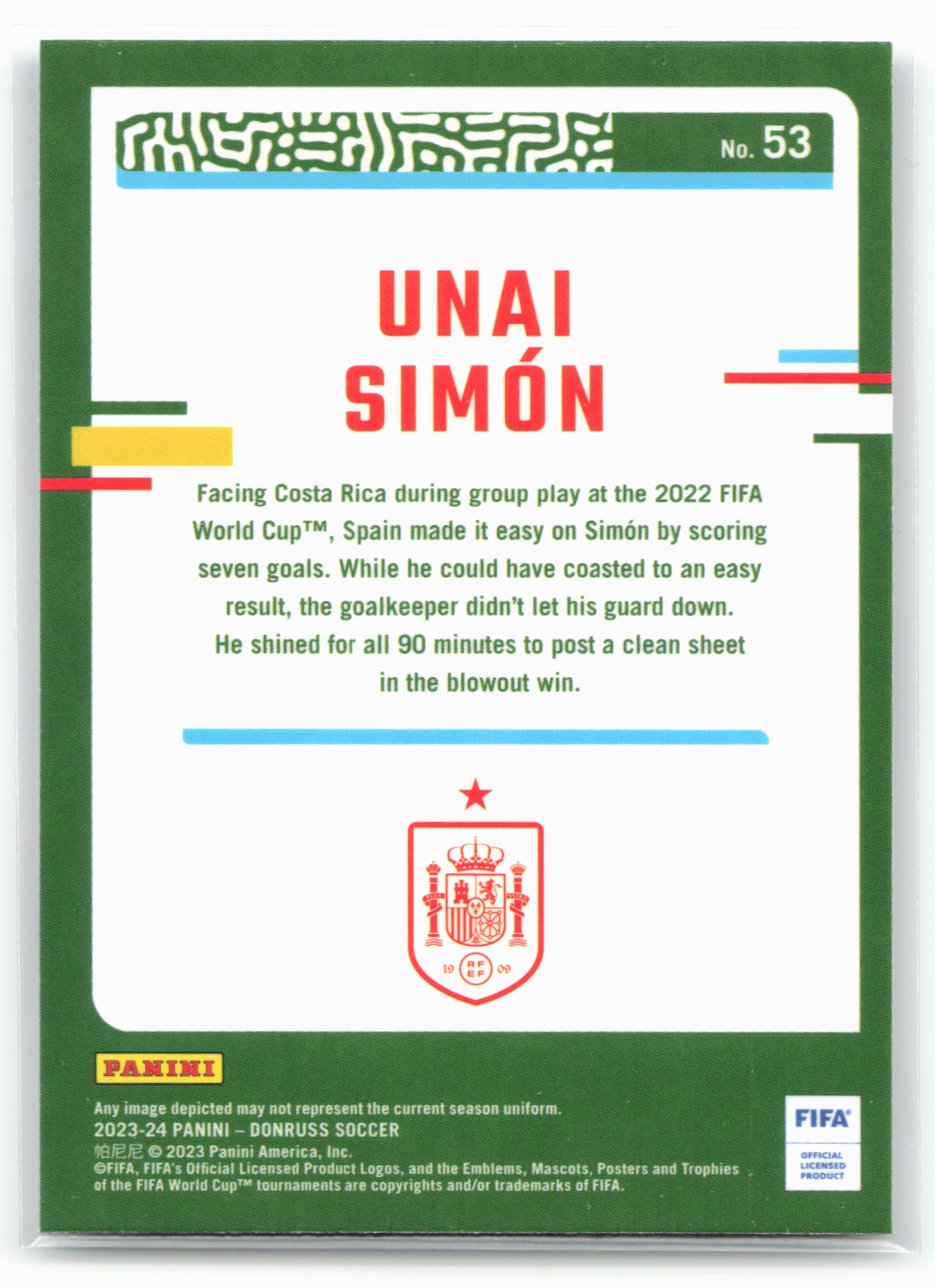 2023-24 Donruss #53 Unai Simon Optic 29098
