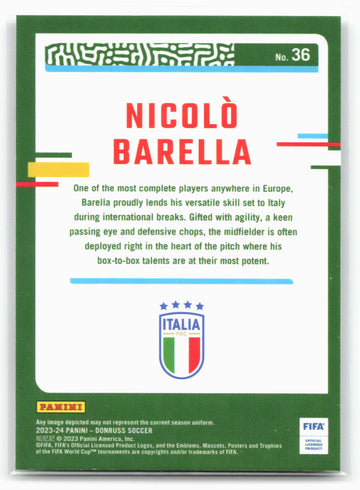 2023-24 Donruss #36 Nicolo Barella Optic 29100