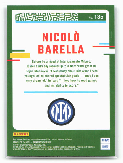 2023-24 Donruss #135 Nicolo Barella Optic 29101