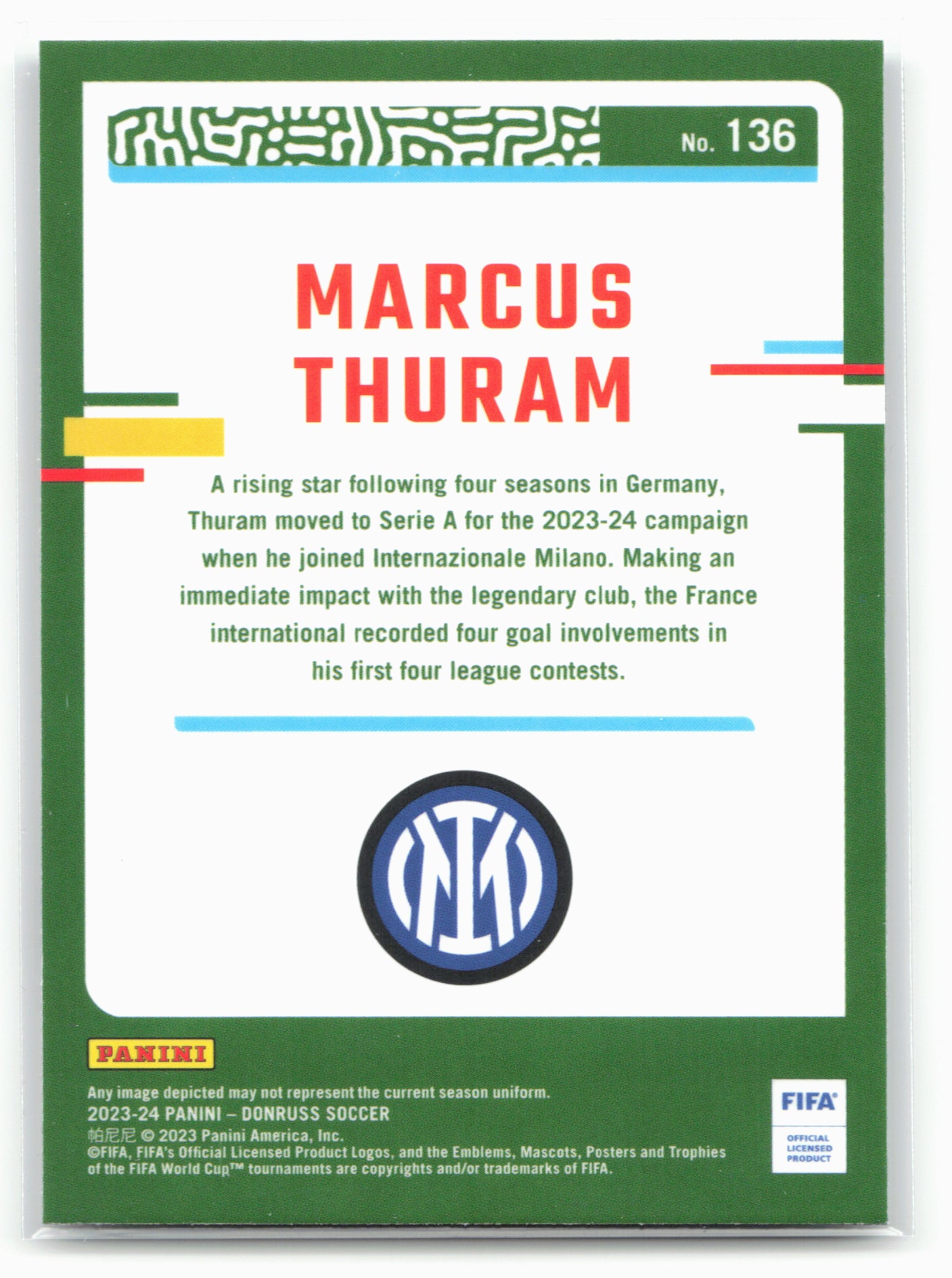2023-24 Donruss #136 Marcus Thuram Optic 29102