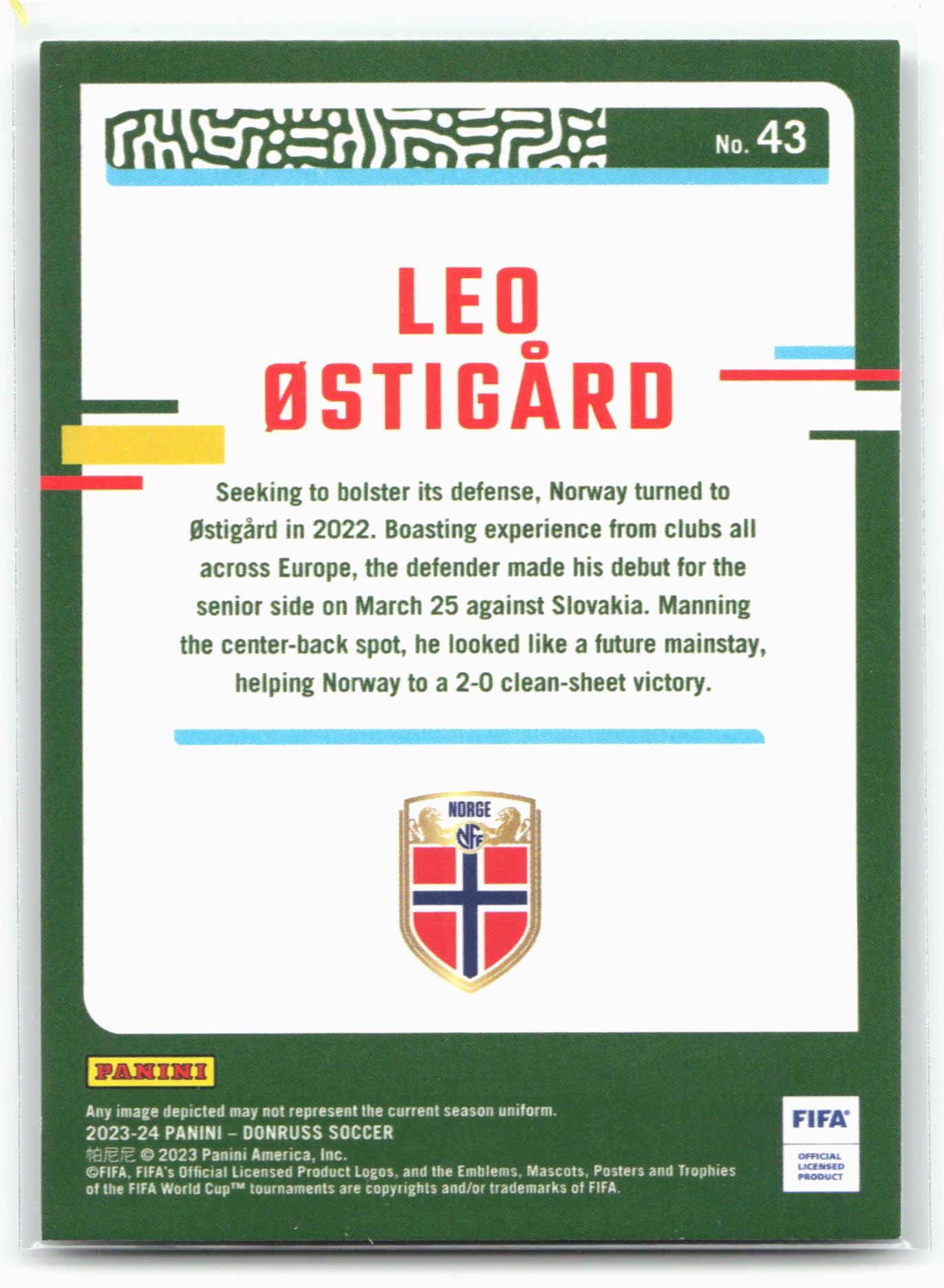 2023-24 Donruss #43 Leo Ostigard Silver 29106