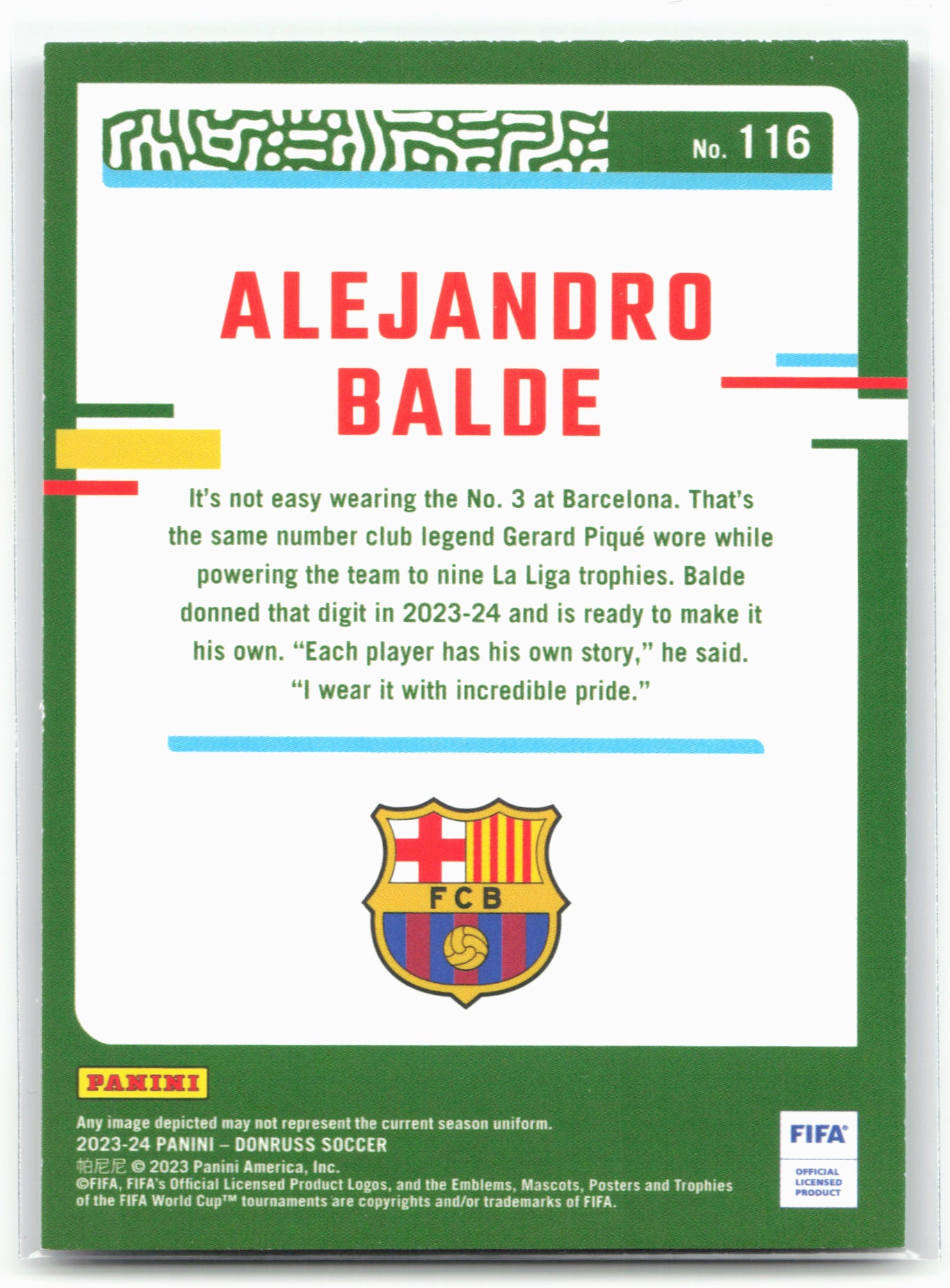 2023-24 Donruss #116 Alejandro Balde Silver 29112