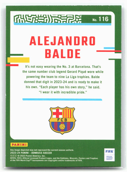 2023-24 Donruss #116 Alejandro Balde Silver 29112
