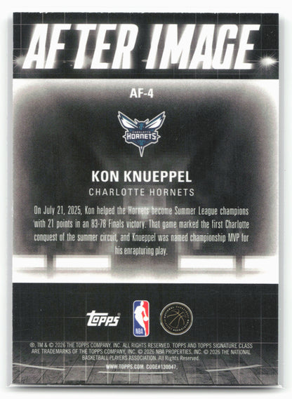 2025-26 Topps Signature Class #AF-4 Kon Knueppel After Image