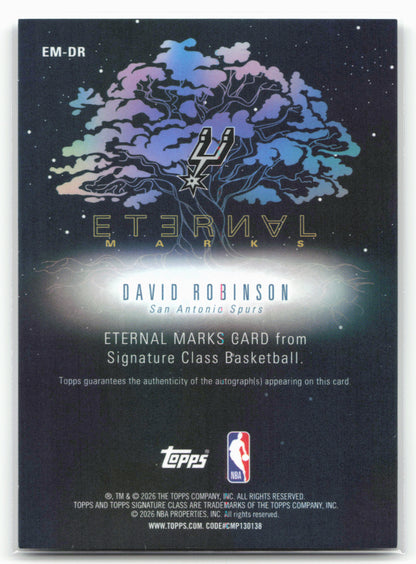 2025-26 Topps Signature Class #EM-DR David Robinson Eternal Marks Red #/25