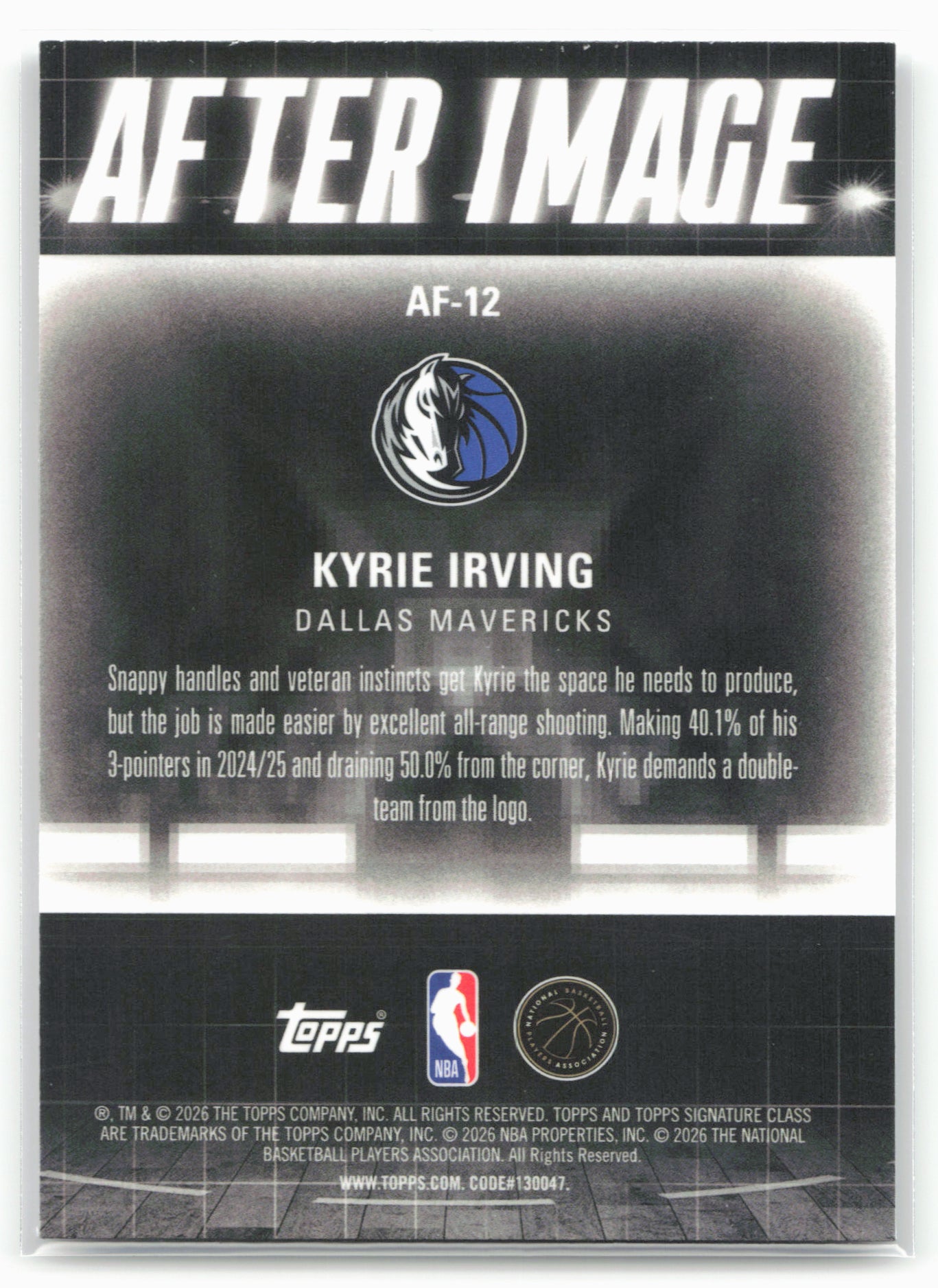 2025-26 Topps Signature Class #AF-12 Kyrie Irving After Image